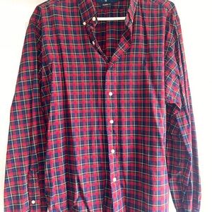 Polo Ralph Lauren Men's Red and Green Plaid Shirt